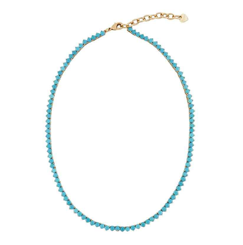 HART Womens Jewelry Turquoise Tennis Necklace
