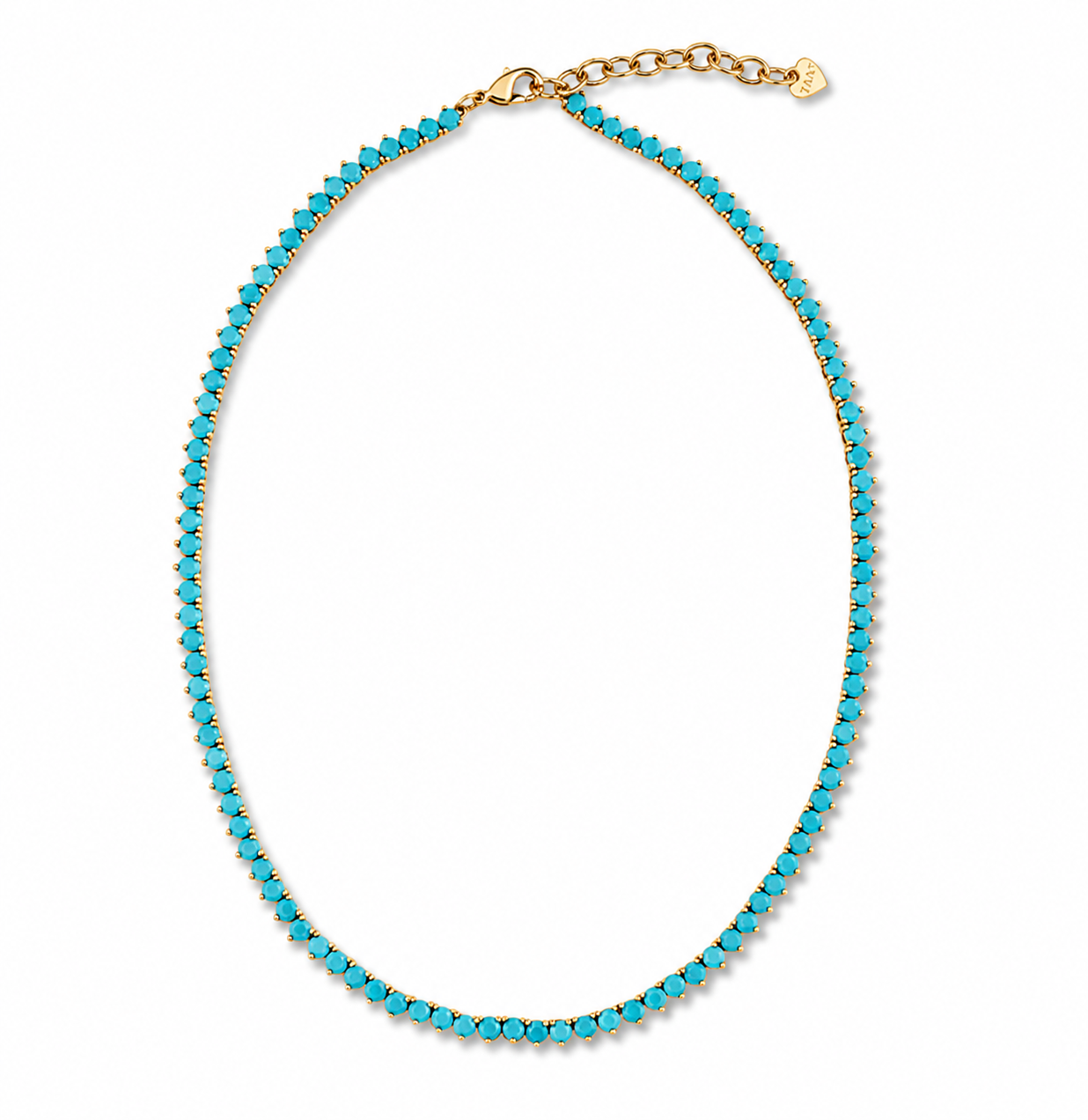 HART Womens Jewelry Turquoise Tennis Necklace