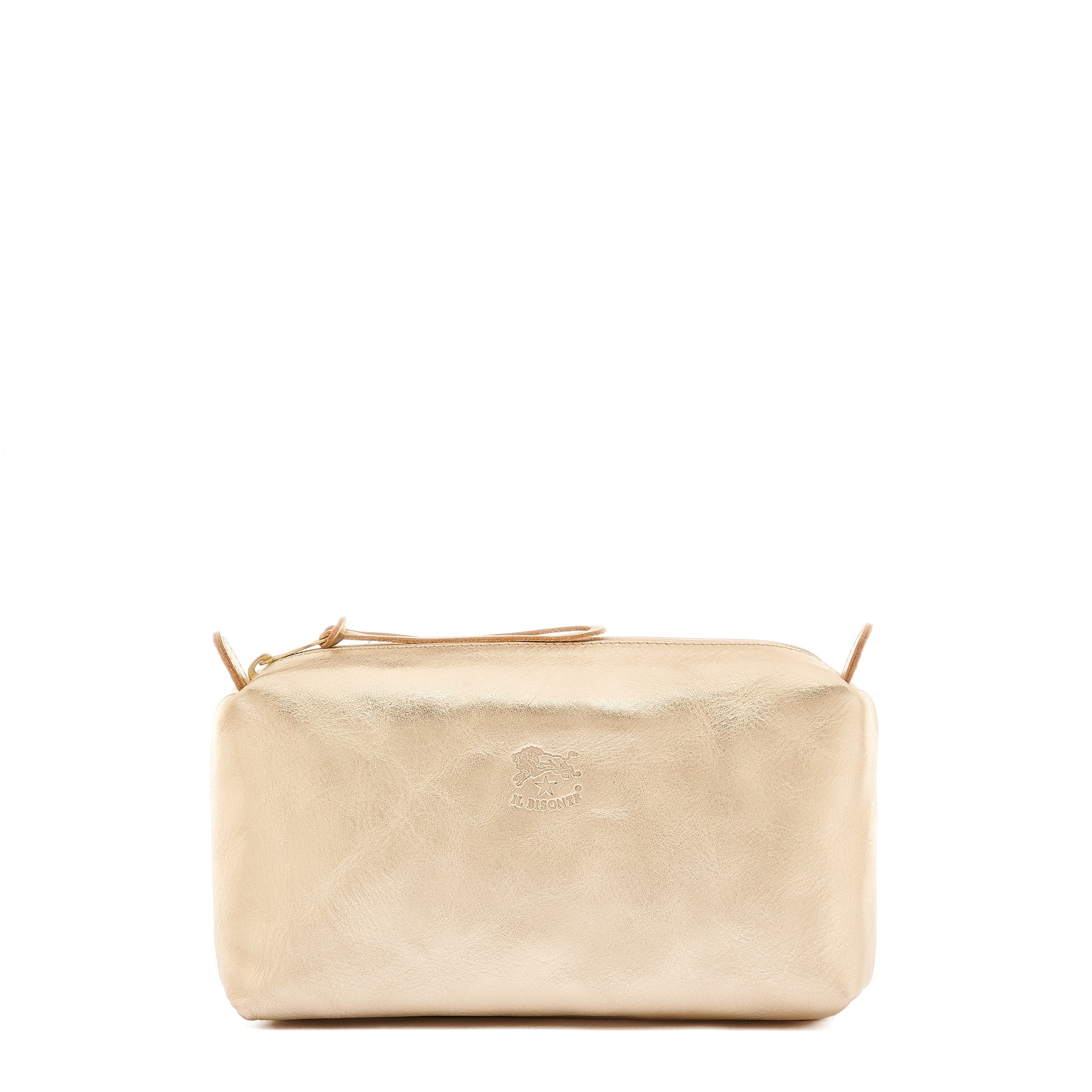 IL BISONTE Womens Accessories Classic Pouch - Metallic Platinum