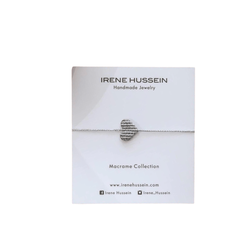 Irene Hussein Womens Jewelry Heart Bracelet Silver