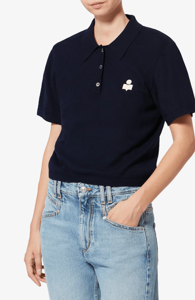 Isabel Marant Womens Novelty Knit Tops Althea Polo
