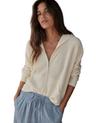 J.A.K. Womens Sweaters Small / Ecru Celia Zip Sweater