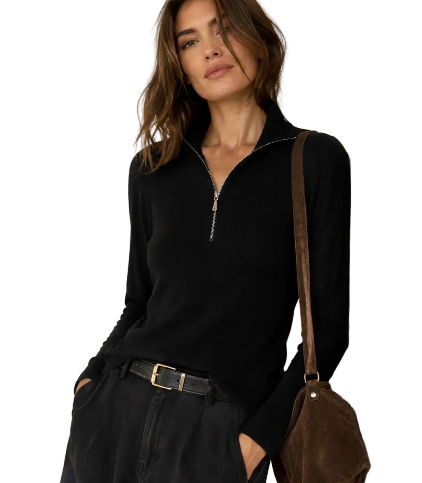 J.A.K. Womens Sweaters Small / black The Areden Zip Sweater