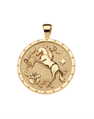 Jane Win Womens Jewelry Courage Year Of The Hose Pendant Coin 18" - Drawn Link