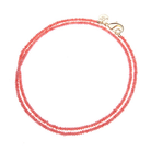 Jane Win Womens Jewelry Double Wrap Beaded Necklace - Peachy Coral