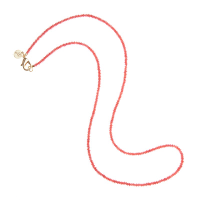 Jane Win Womens Jewelry Double Wrap Beaded Necklace - Peachy Coral