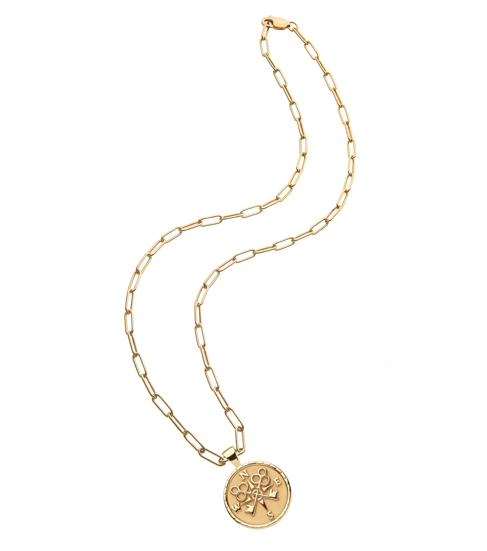 Jane Win Womens Jewelry Forever Small Pendant Coin - Drawn Chain