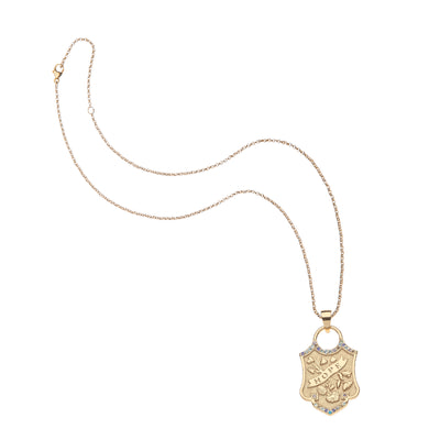 Jane Win Womens Jewelry Hope Shield Pendant - Classic Rolo