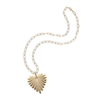 Jane Win Womens Jewelry Love Full-Heart Pendant Gold Necklace