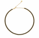 Jane Win Womens Jewelry Made From Love Tennis Necklace in Black
