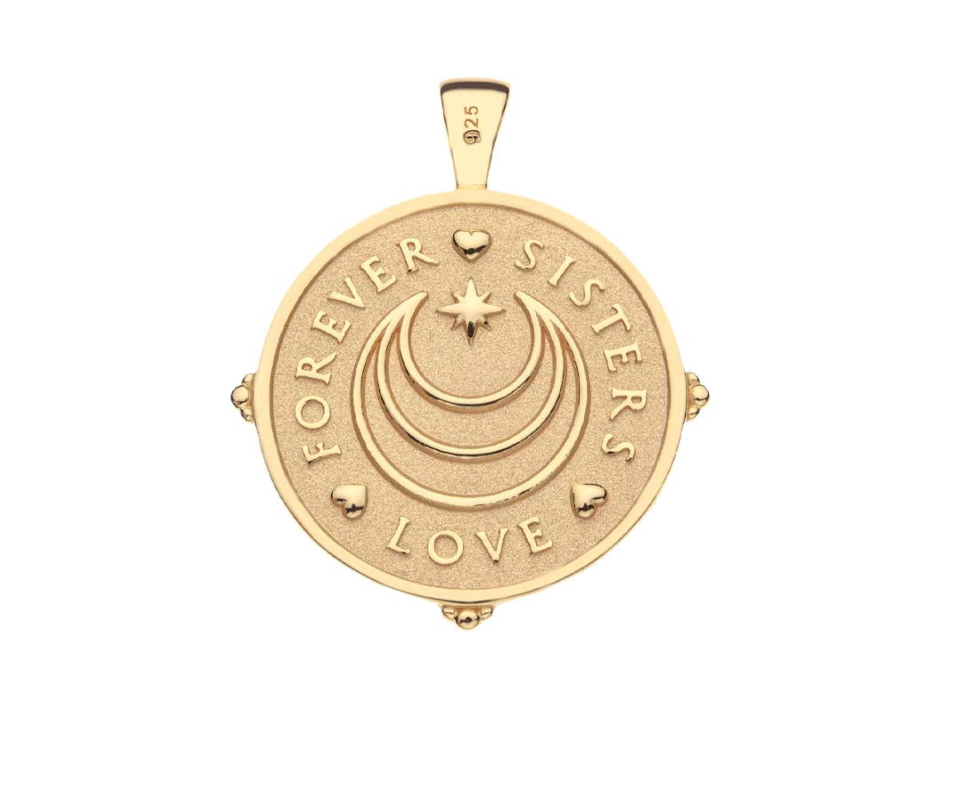 Jane Win Womens Jewelry Sisters Forever Original Coin Necklace