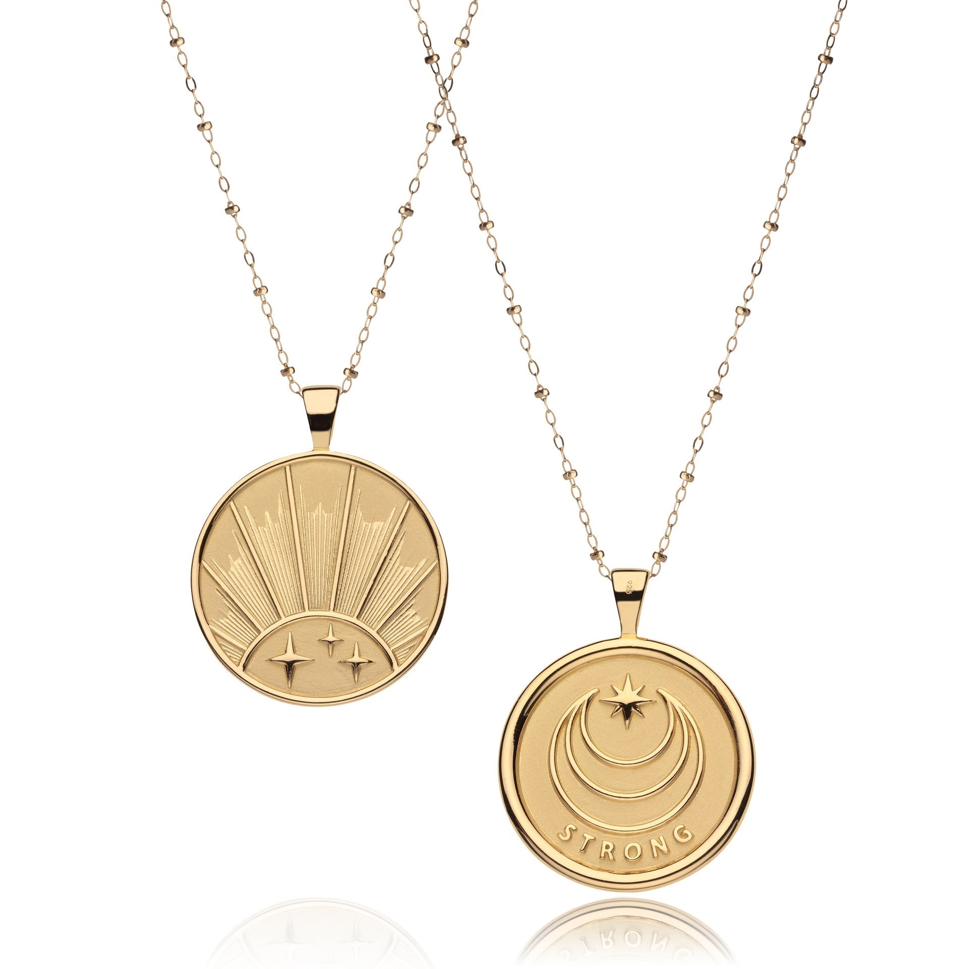 Jane Win Womens Jewelry Strong JW Original Pendant Coin - Rising Sun