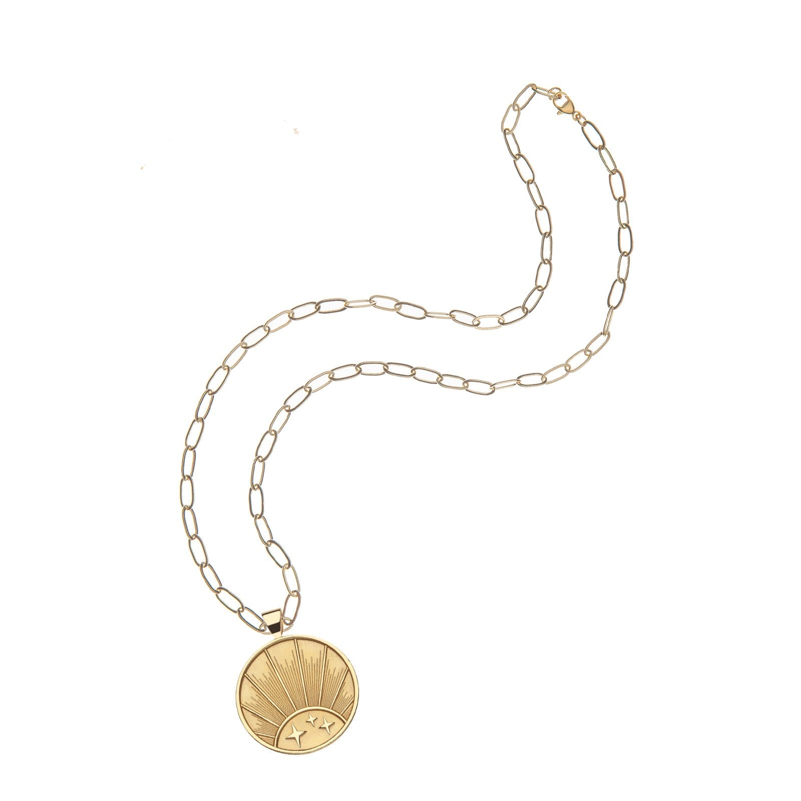 Jane Win Womens Jewelry Strong JW Original Pendant Coin - Rising Sun