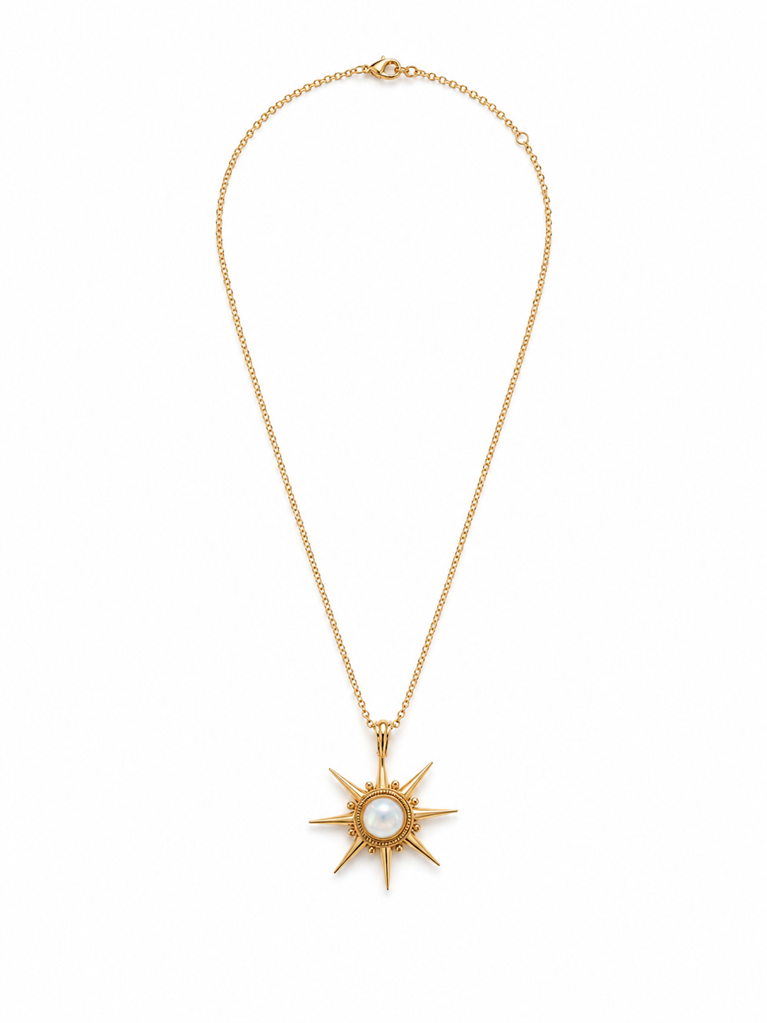 Jane Win Womens Jewelry Strong Supernova Pendant Mother of Pearl - 16"