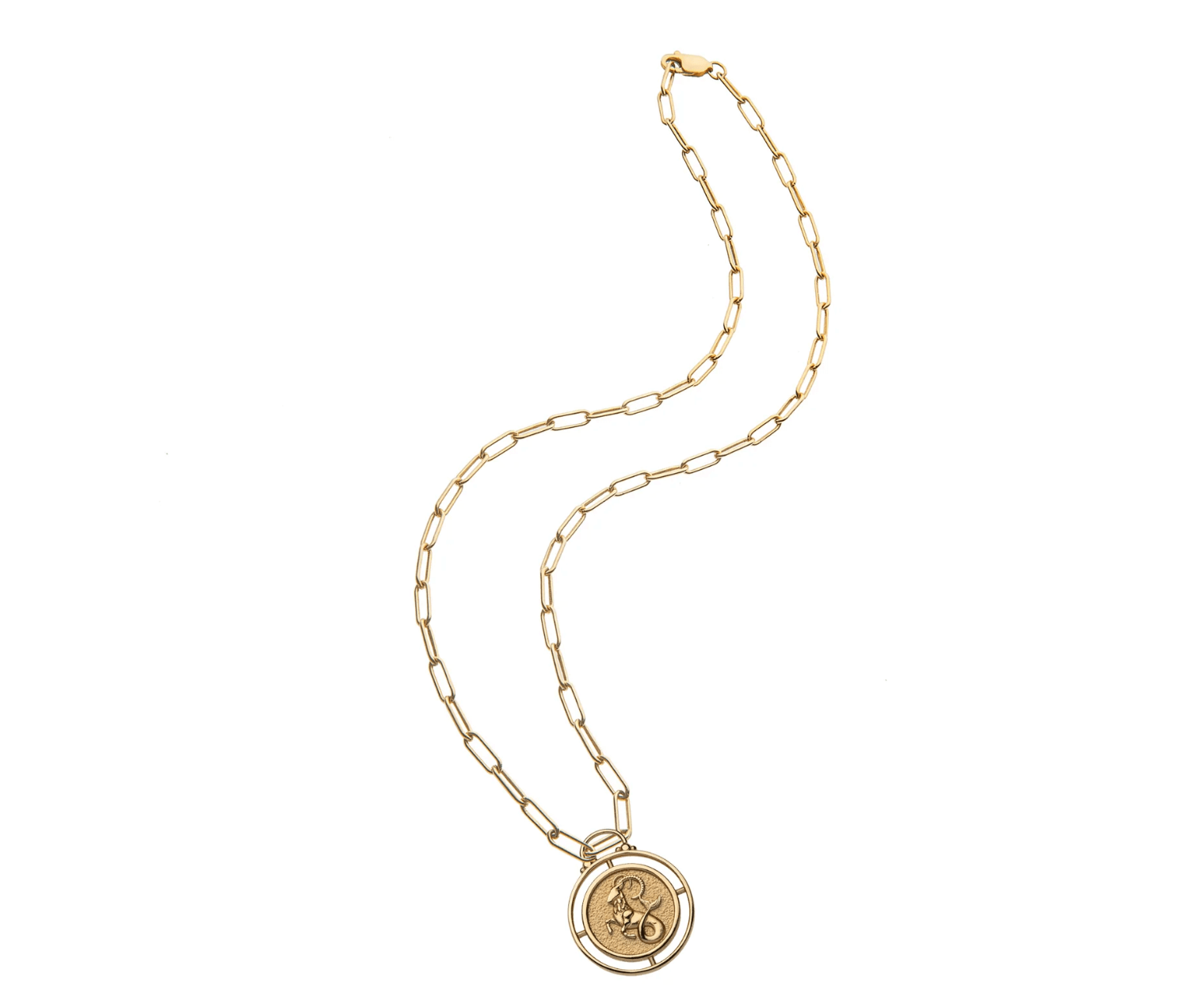 Jane Win Womens Jewelry Zodiac Small Coin Necklace
