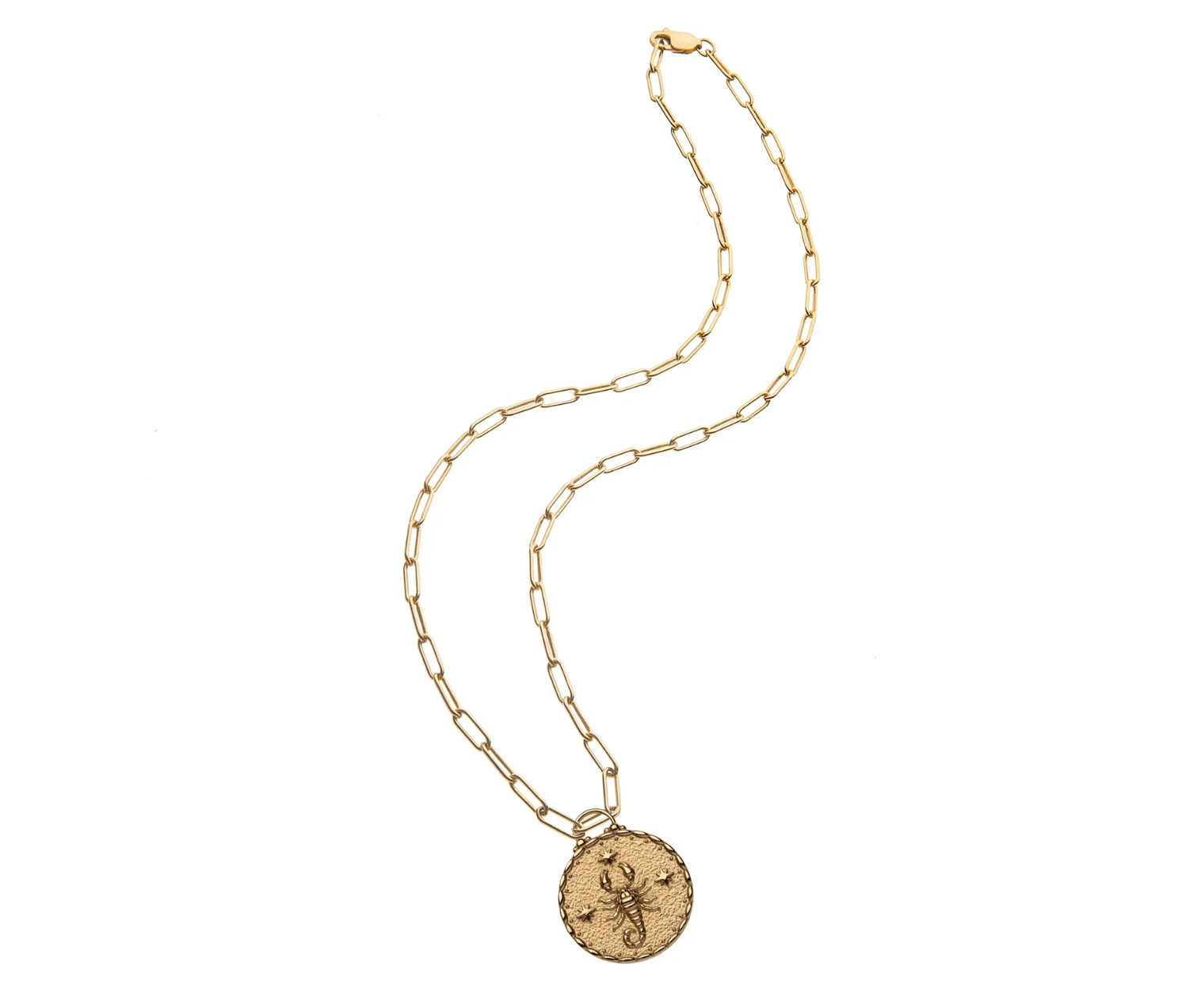 Jane Win Womens Jewelry Zodiac Small Coin Necklace