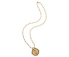 Jane Win Womens Jewelry Zodiac Small Coin Necklace