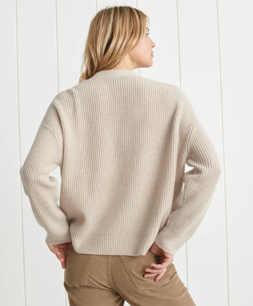 Jenni Kayne Womens Sweaters - Cashmere Cropped Cashmere Cocoon Cardigan, image 6 of 6