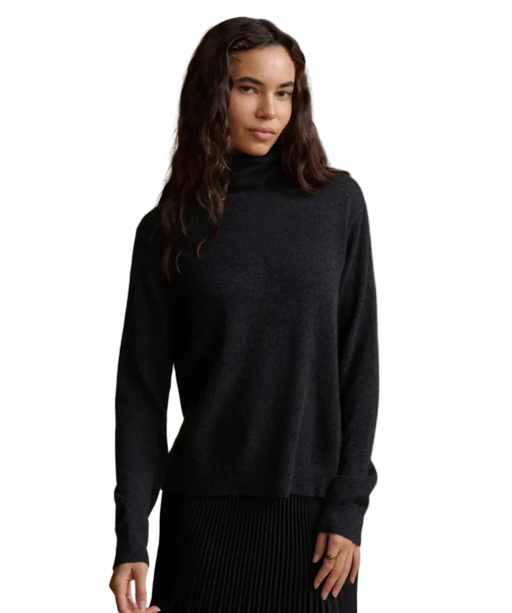 Jenni Kayne Womens Sweaters - Cashmere XSmall / Charcoal Flynn Cashmere Turtleneck, image 1 of 3