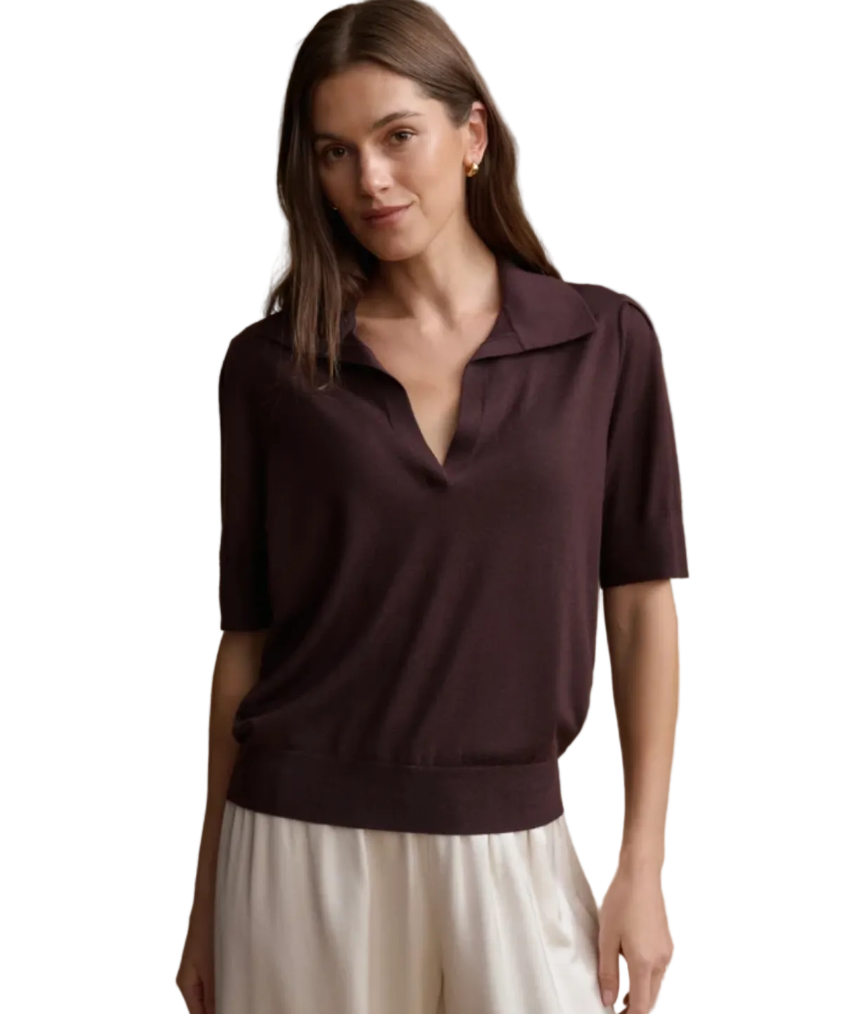 Jenni Kayne Womens Sweaters XSmall / Bordeaux Courtney Top