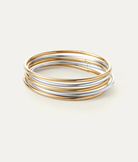 Jenny Bird Womens Jewelry Dane Bangle Set - 5pk L - Two-Tone