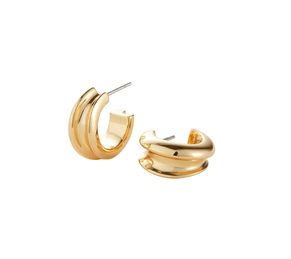 Jenny Bird Womens Jewelry Mini Lennon Hoops - Gold