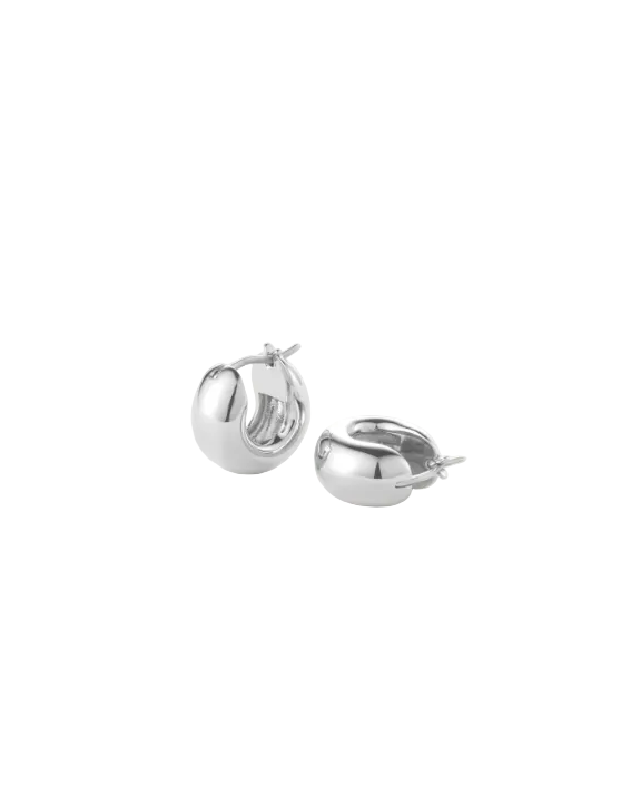 Jenny Bird Womens Jewelry Mini Tome Hoop Earrings - Silver