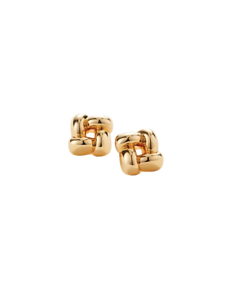 Jenny Bird Womens Jewelry Small Woven Square Earrings