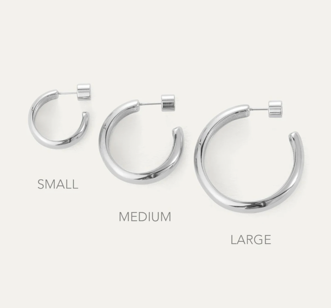 Jenny Bird Womens Jewelry Staple Hoops - Medium