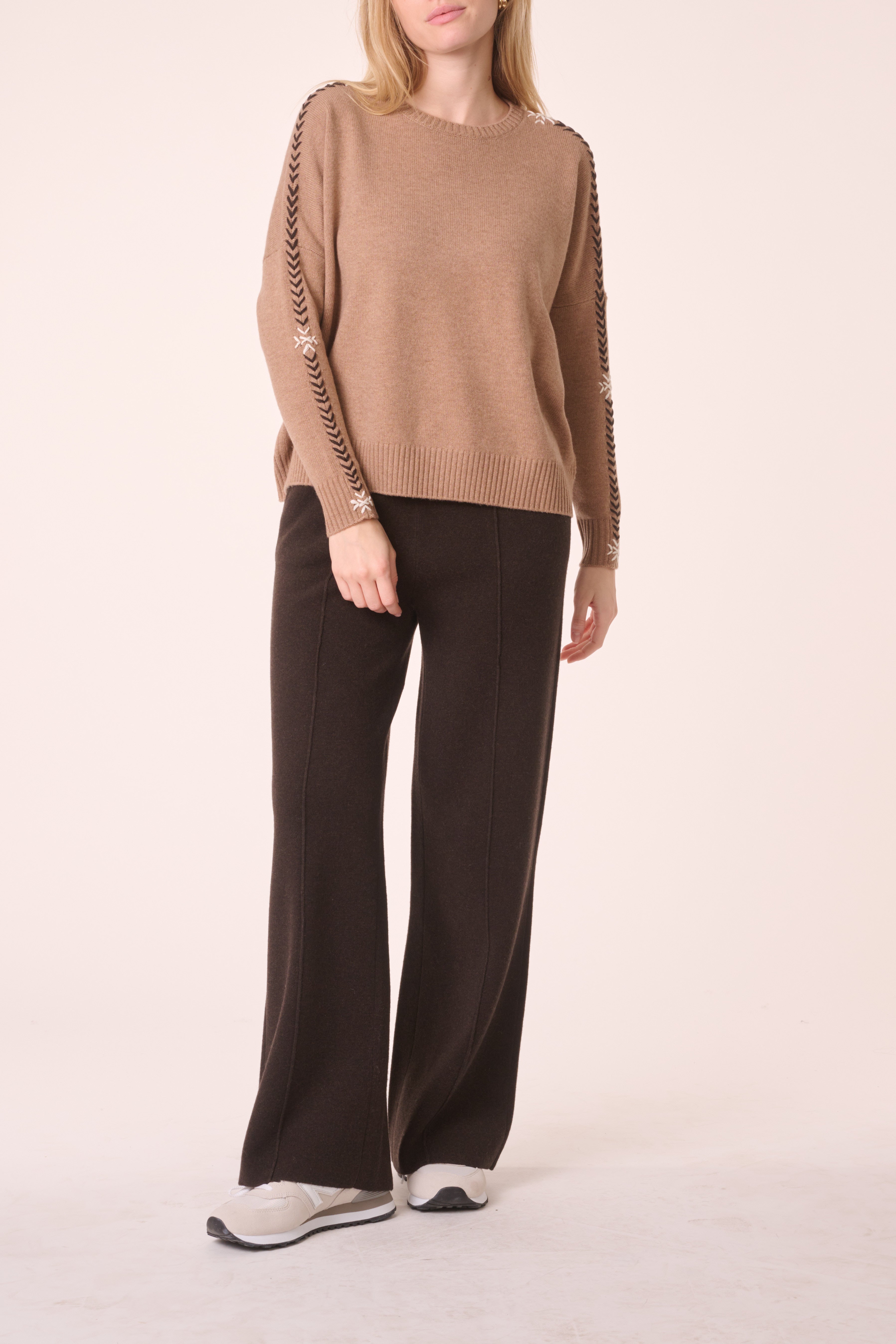 Kujten Womens Sweaters - Cashmere Amea Snow Sweater