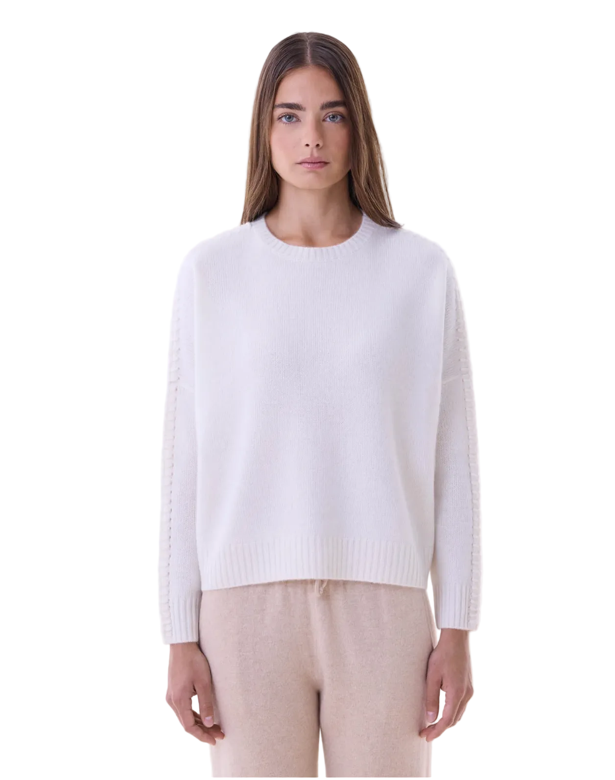 Kujten Womens Sweaters - Cashmere 2 / Blanc Amea Sweater