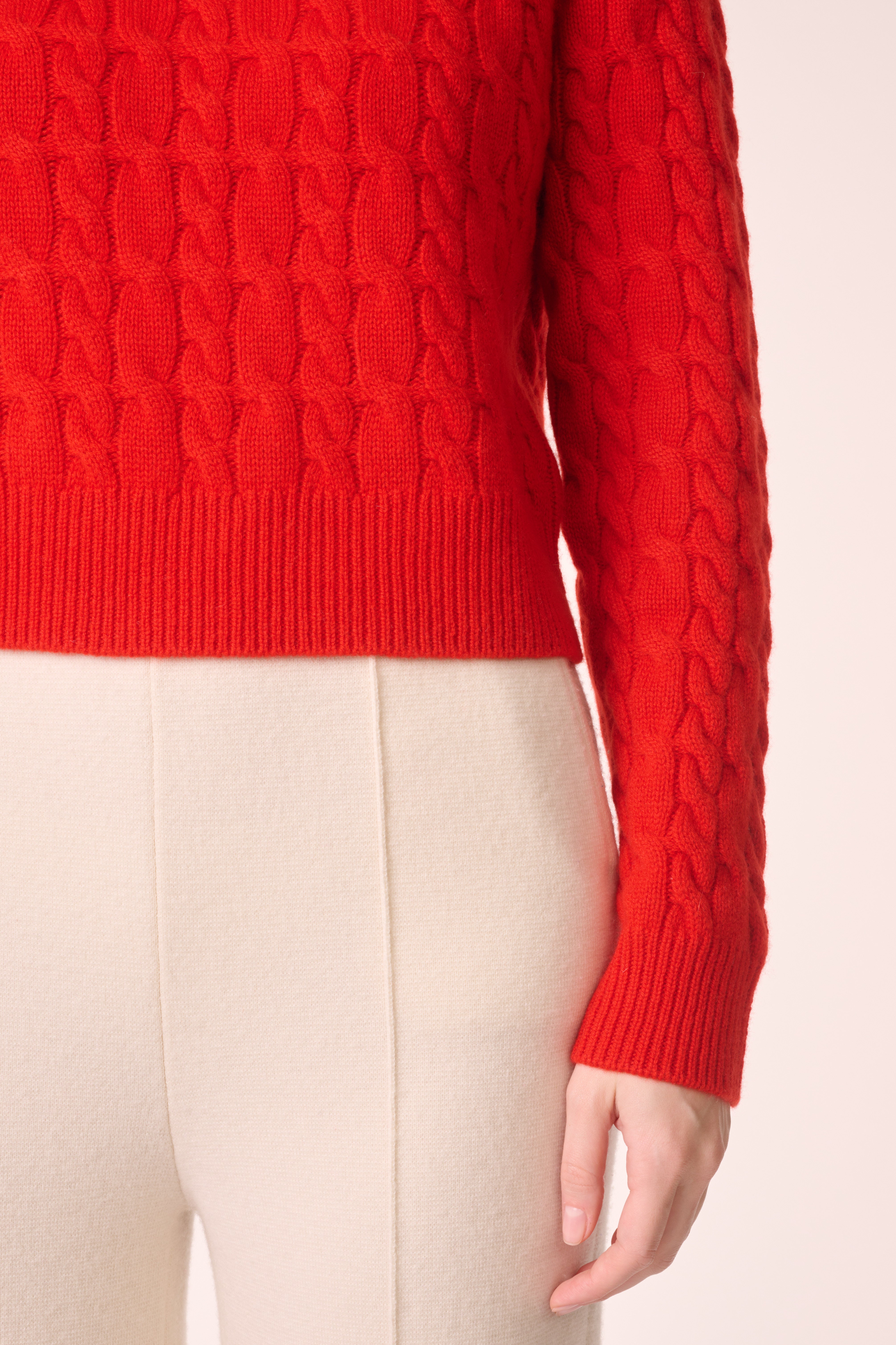 Kujten Womens Sweaters - Cashmere Caroline Cable Sweater