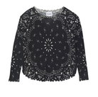 Kujten Womens Sweaters - Cashmere 1 / Anthra Noir Mela Bandana Bico Sweater