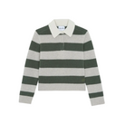 Kujten Womens Sweaters - Cashmere 1 / Kaki Fonce Royce Stripe Sweater