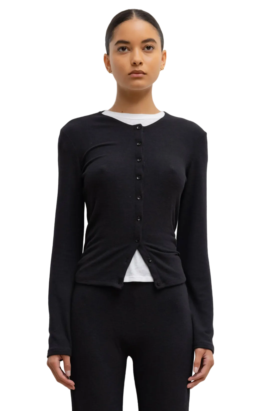 Leset Womens Basics XSmall / Black Lauren Classic Cardigan