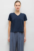 Leset Womens Basics Margo V Neck