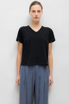 Leset Womens Basics Margo V Neck