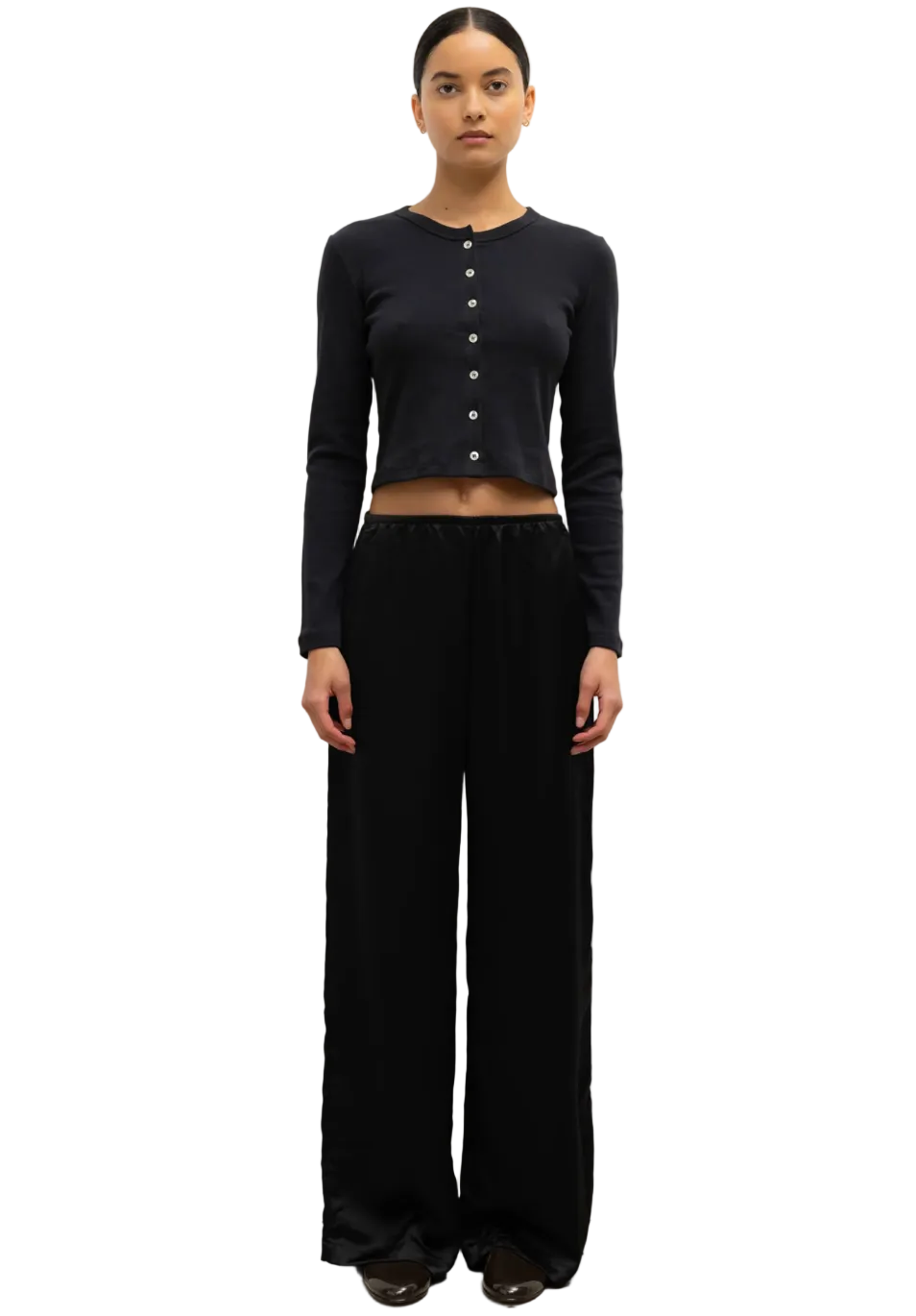 Leset Womens Bottoms XSmall / Black Barb Wide Leg Pant