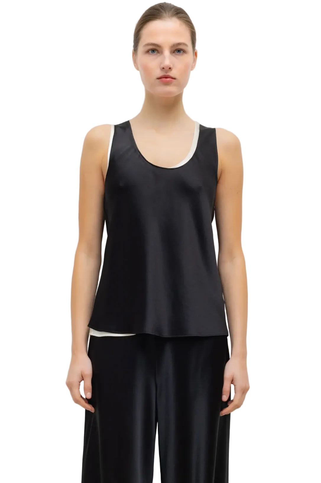 Leset Womens Novelty Tops XSmall / Black Barb Bias Tank