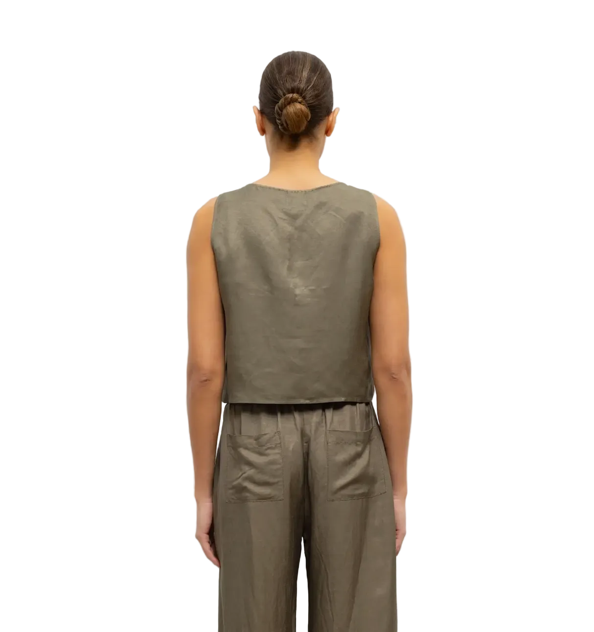 Leset Womens Novelty Tops Daniel Crop Sleeveless Crew