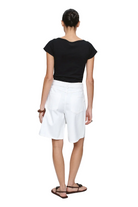 Marle Womens Bottoms Belted Jean Short