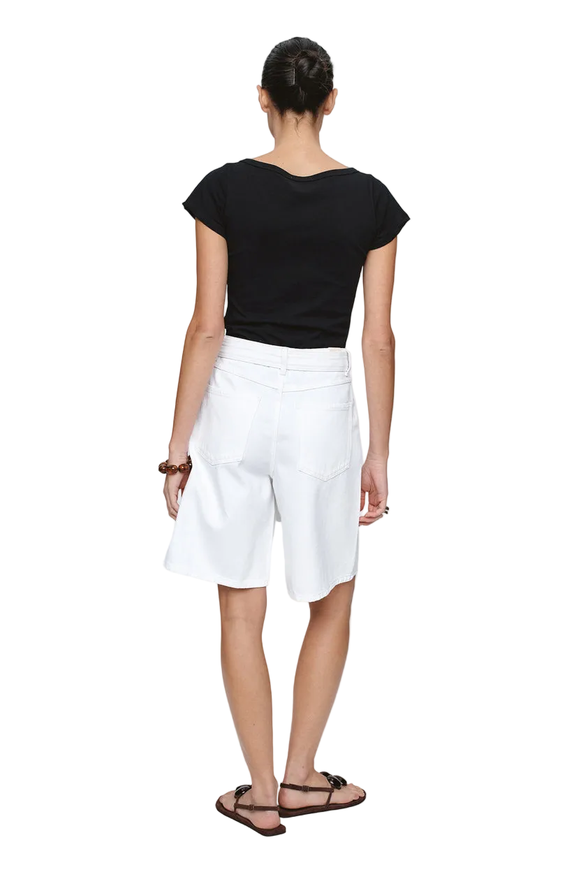 Marle Womens Bottoms Belted Jean Short