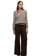Mod Ref Womens Sweaters XSmall / Cream/brown Virginia Sweater