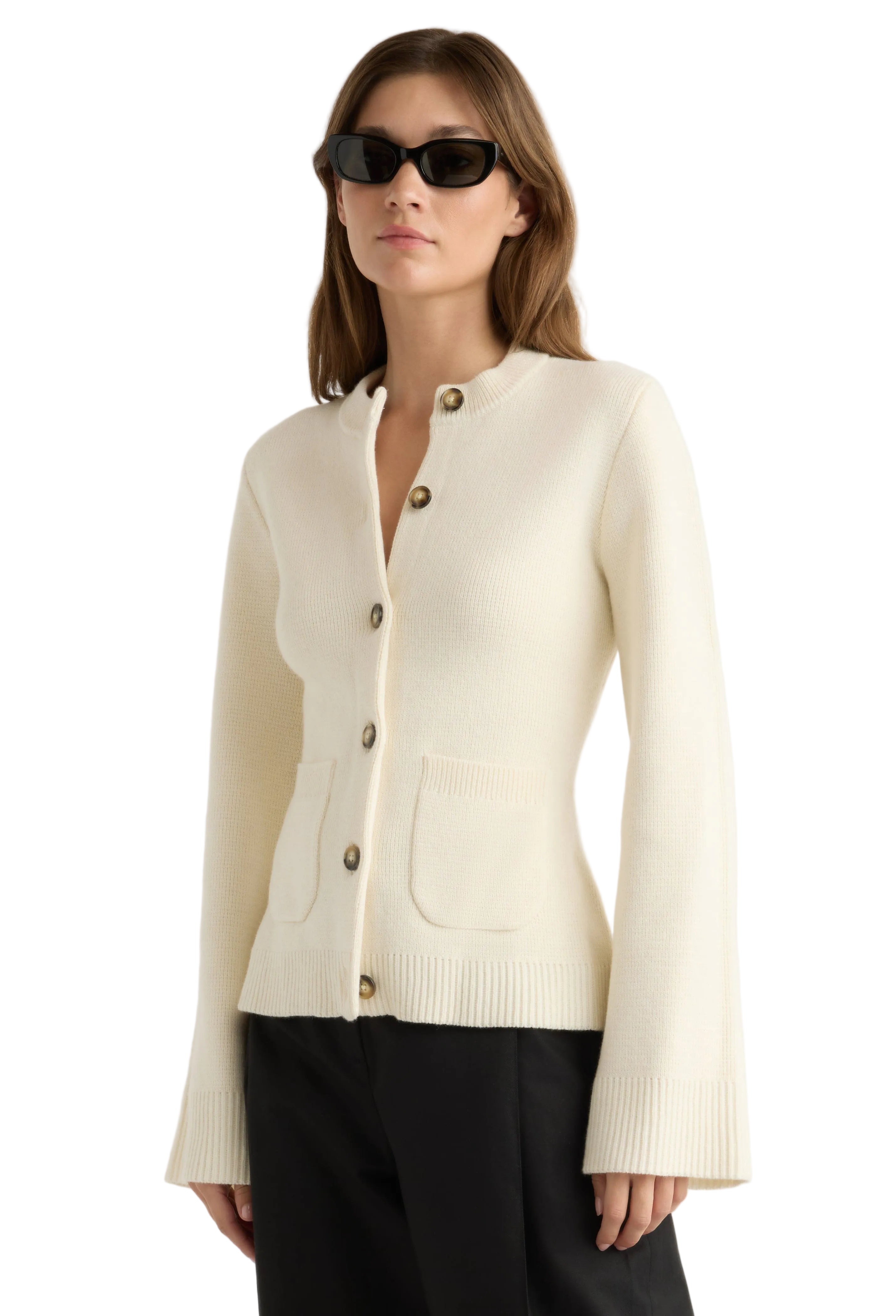 Modern Citizen Womens Sweaters Eames Wool Cardigan