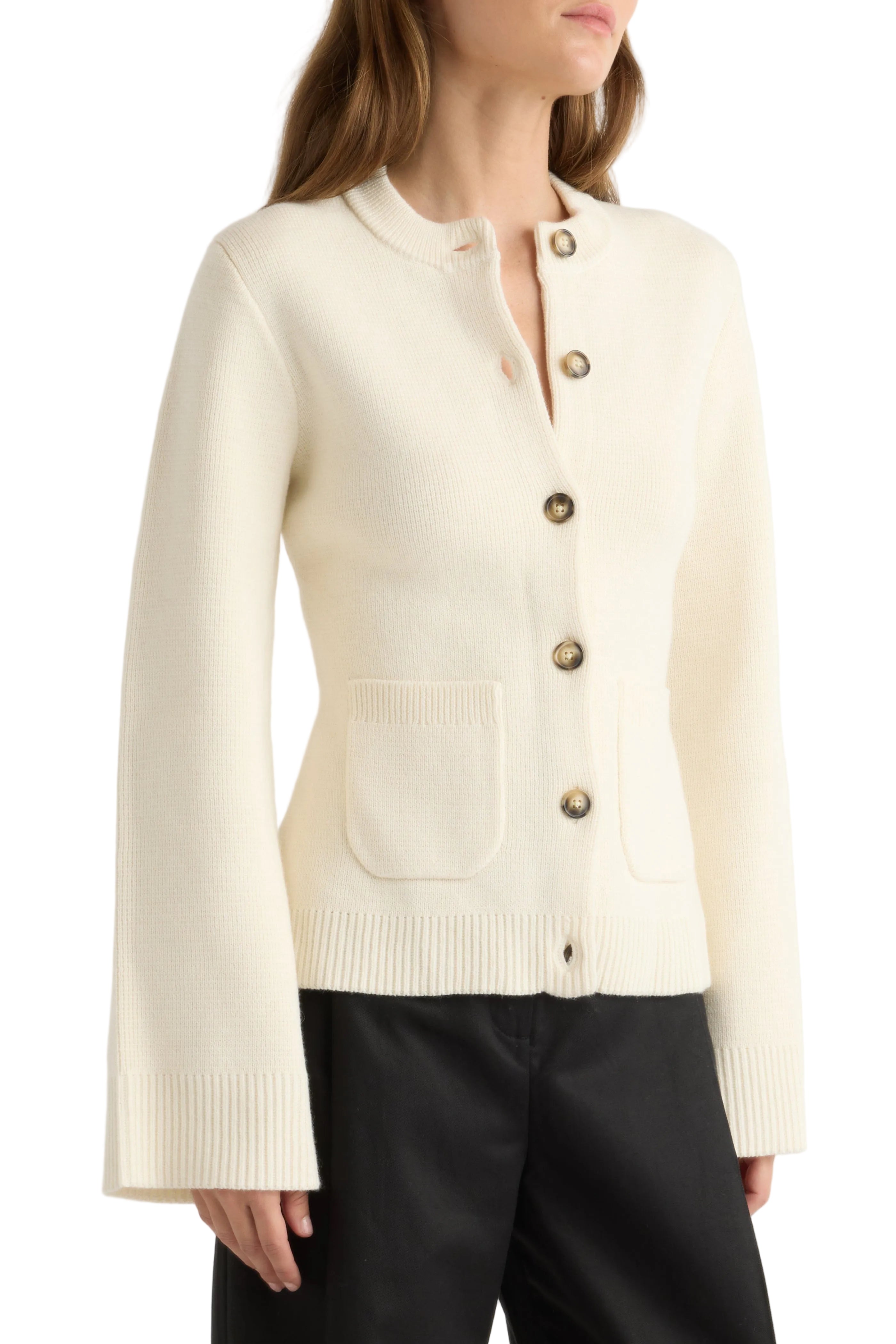 Modern Citizen Womens Sweaters Eames Wool Cardigan