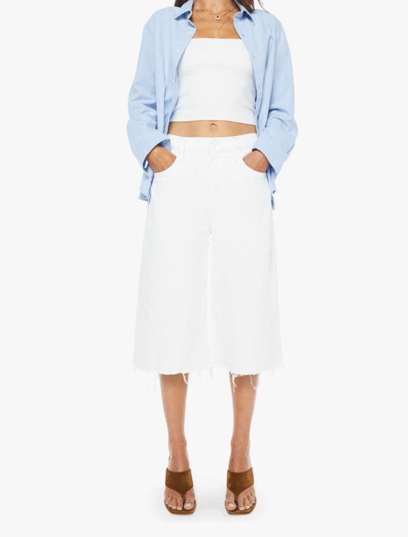 Mother Womens Bottoms The Whole Lot Zip Twist Fray