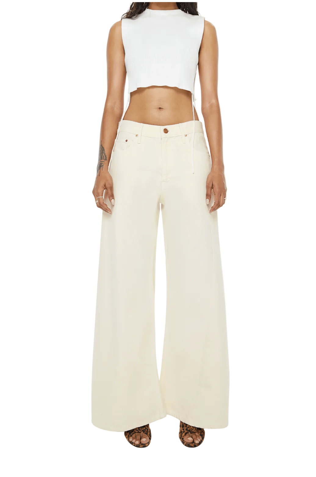 Mother Womens Denim Lil Lemon Twist Sneak