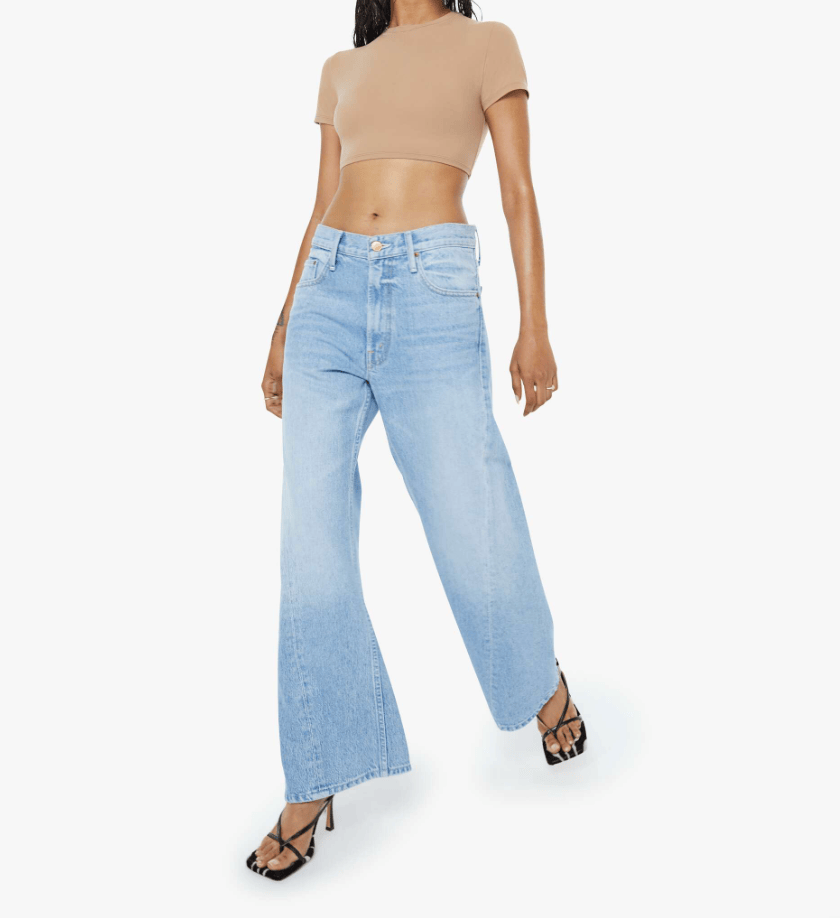 Mother Womens Denim Lil Lemon Twist Sneak