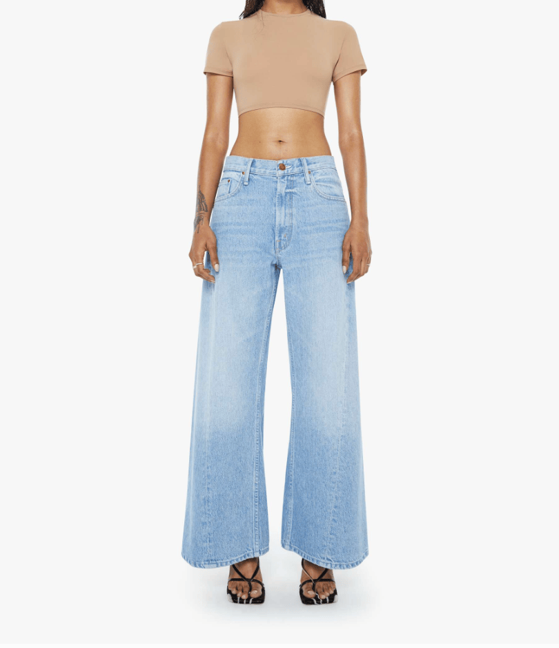 Mother Womens Denim Lil Lemon Twist Sneak