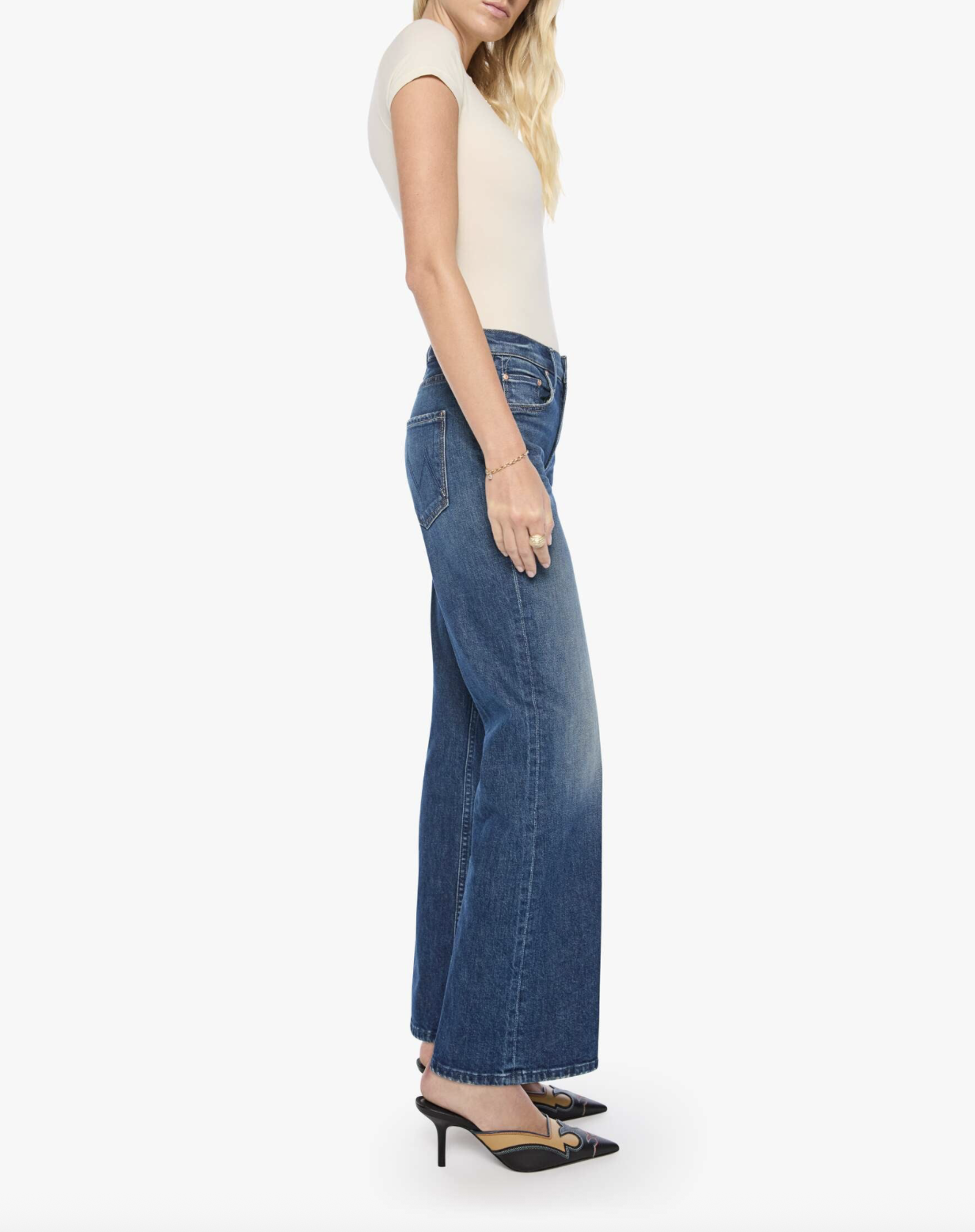 Mother Womens Denim The Bookie Sneak